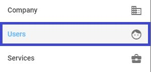 Administrator Users Menu